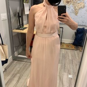 Vera Wang for David bridal floor length bridesmaid dress